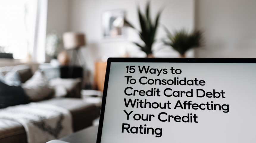 The Smart 15 Ways to Consolidate Credit Card Debt Without Affecting Your Credit Rating